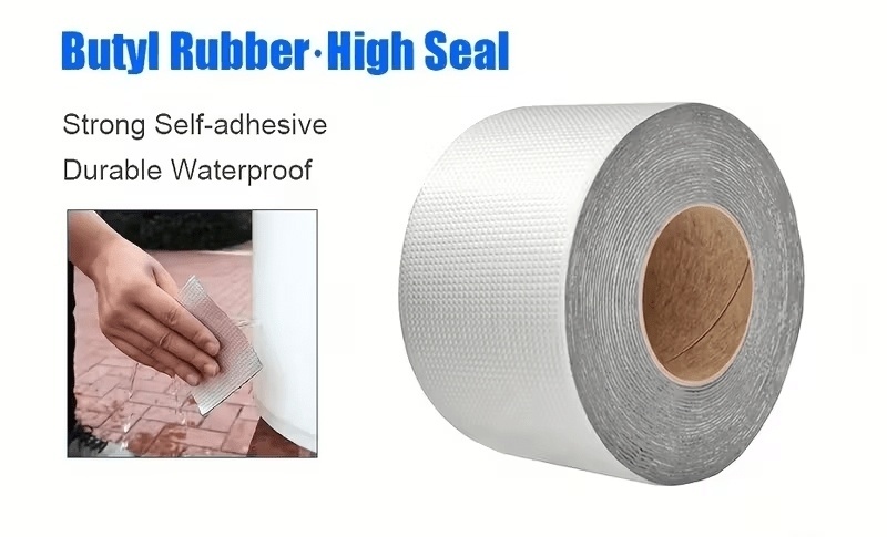 1 Roll Heavy-Duty Foil Tape Suitable for Pipe, Plumbing, Roof, Wall & Pool Repairs - Instant Leak Seal, Thermal, High-Temp Resistant, Adhesive Tape for Indoor/Outdoor Use, Instant Sealing for, Roofs