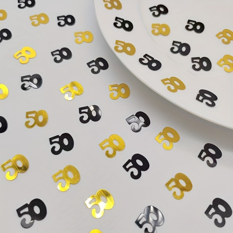 

15g Numéro 50 pour Décorations d'Anniversaire et de Fête des Célibataires, Mélange Noir et Jaune, Matériau Bois, pour Célébrations et Spéciales, Convenable pour les âges 14+