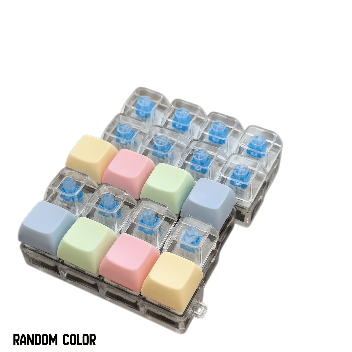 TEMU 5pcs Random Color Mechanical Keyboard Keychain Set, Stress Relief Key Chain, Key Toy, Easy Dimple Fidget Toy, Cool Women's Key Ring Pendant,