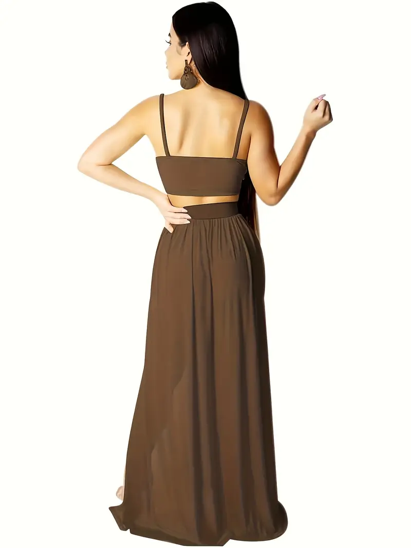 women sexy piece outfits dress chiffon strap deep v neck Temu