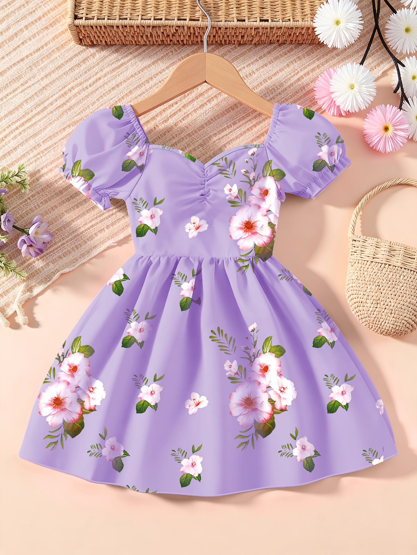 floral dress for birthday Asymmetrical A-Line High Low V Neck Mother of the Bride Dress