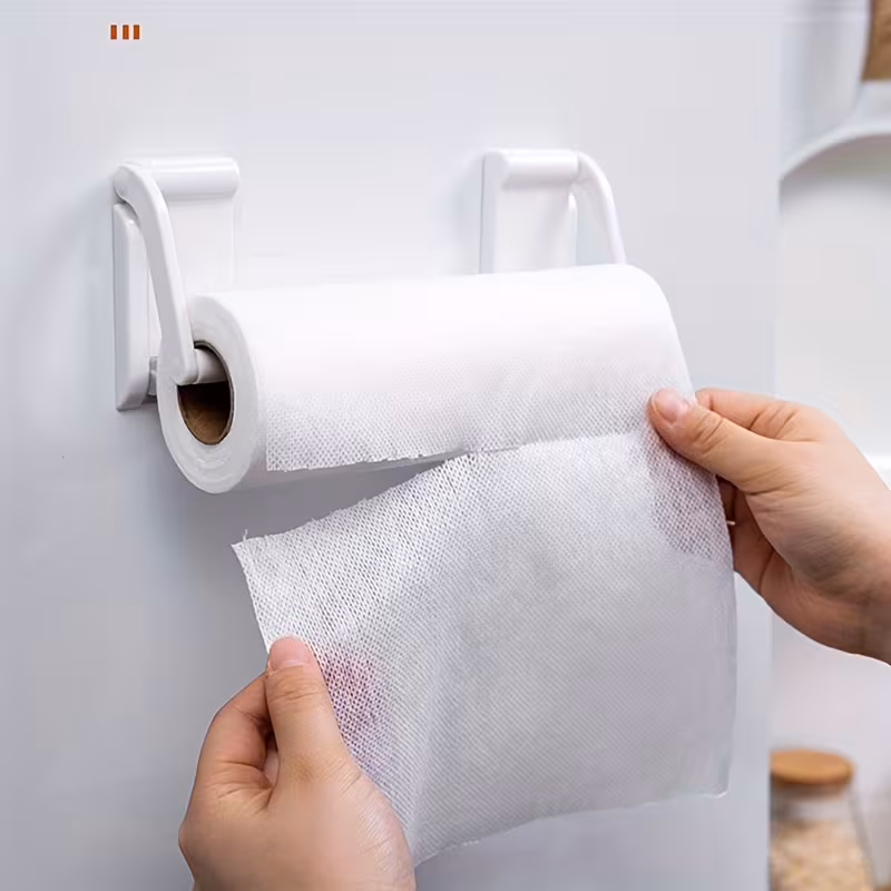 1 space saving adjustable kitchen magnetic paper towel holder wall mounted no drilling required strong magnet fits 99 of paper towel rolls refrigerators and microwaves fridge organizer minimalist storage strong magnetic Product details 2