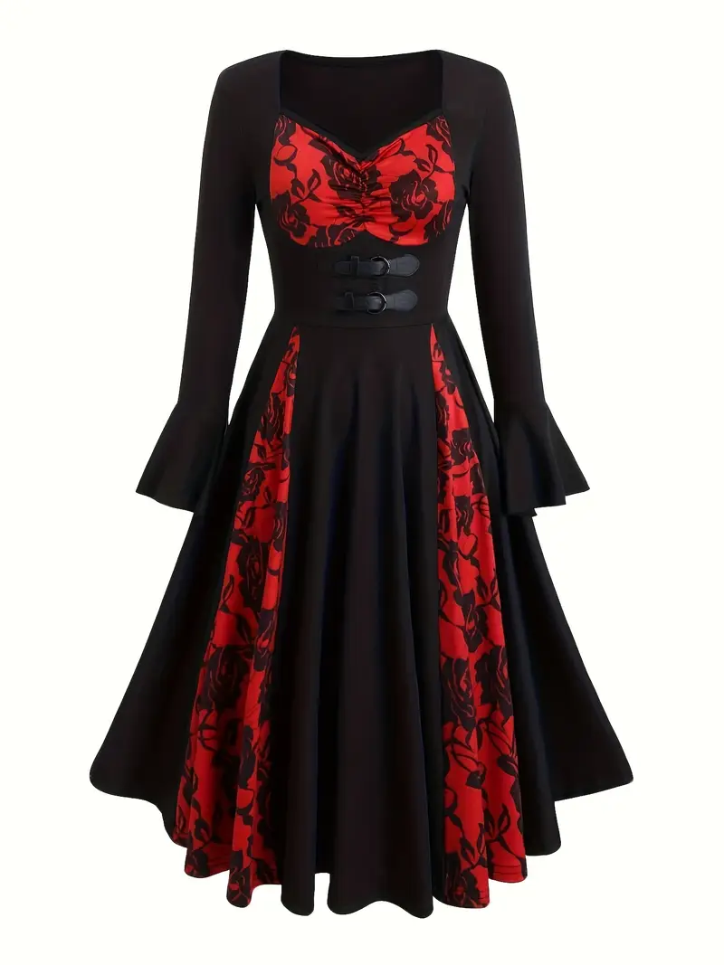 plus size womens vintage gothic style rose long - Temu Austria plus size womens vintage gothic style rose long - Temu Austria
