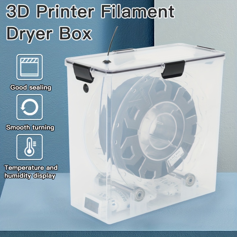 

Earth's Surface 3d Printer Filament Dryer Box - Plastic Uncharged With Smooth Turning And Humidity Display - Dust And Moisture Proof Storage Container For 3d Printing Accessories