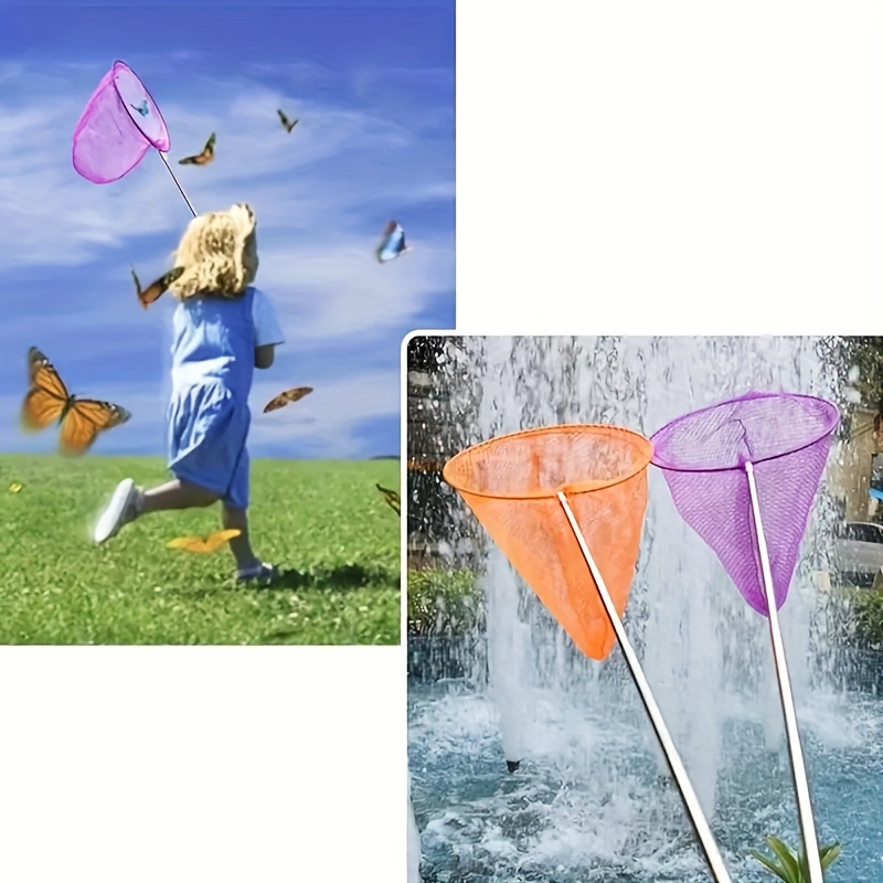 

2pcs Portable Telescopic Landing Nets For Fishing, Butterfly Nets, Outdoor Insect Catching Nets