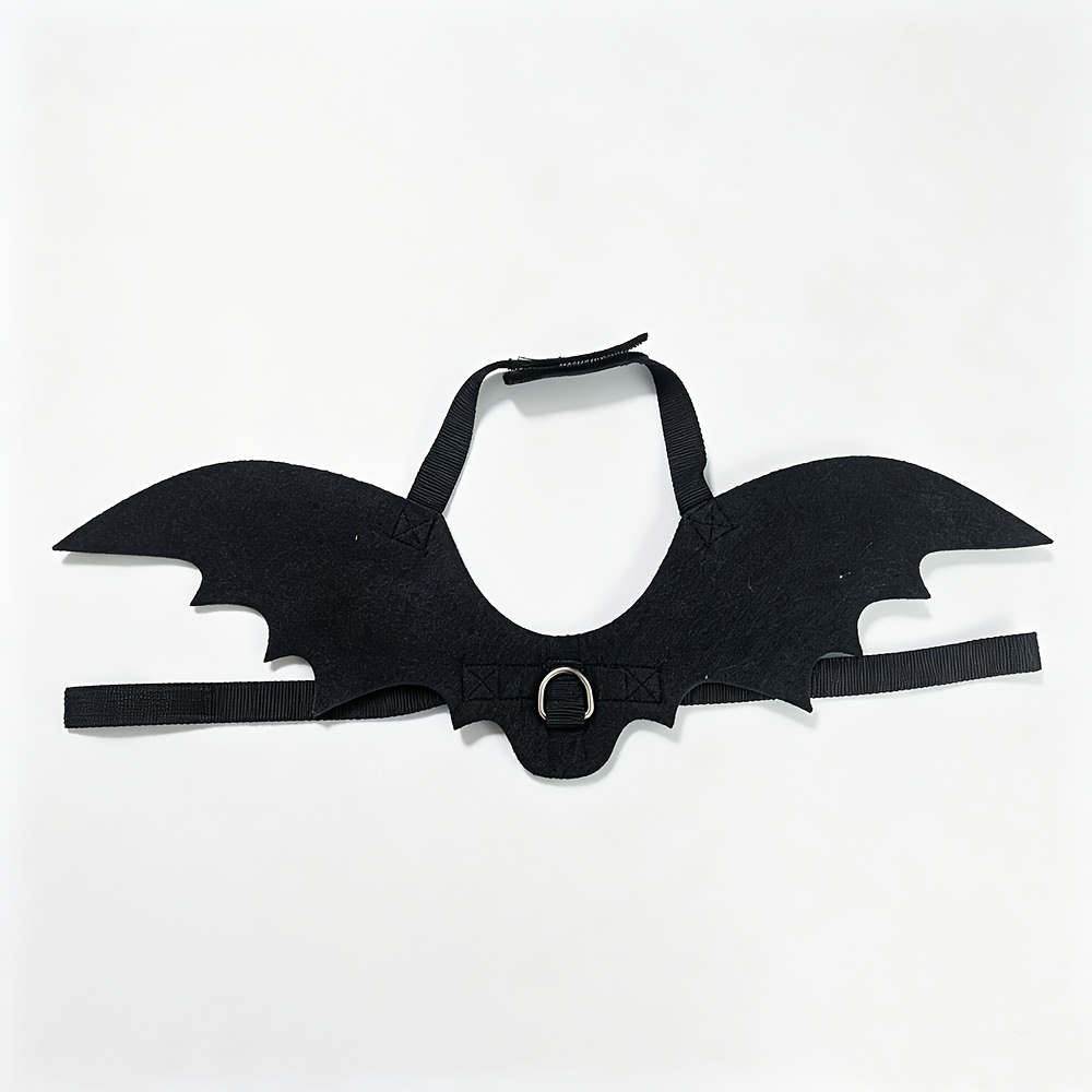 TEMU Ailes de chauve-souris pour chat de compagnie, décoration de fête d'Halloween, collier et laisse pour chiot, costume de chauve-souris cosplay,