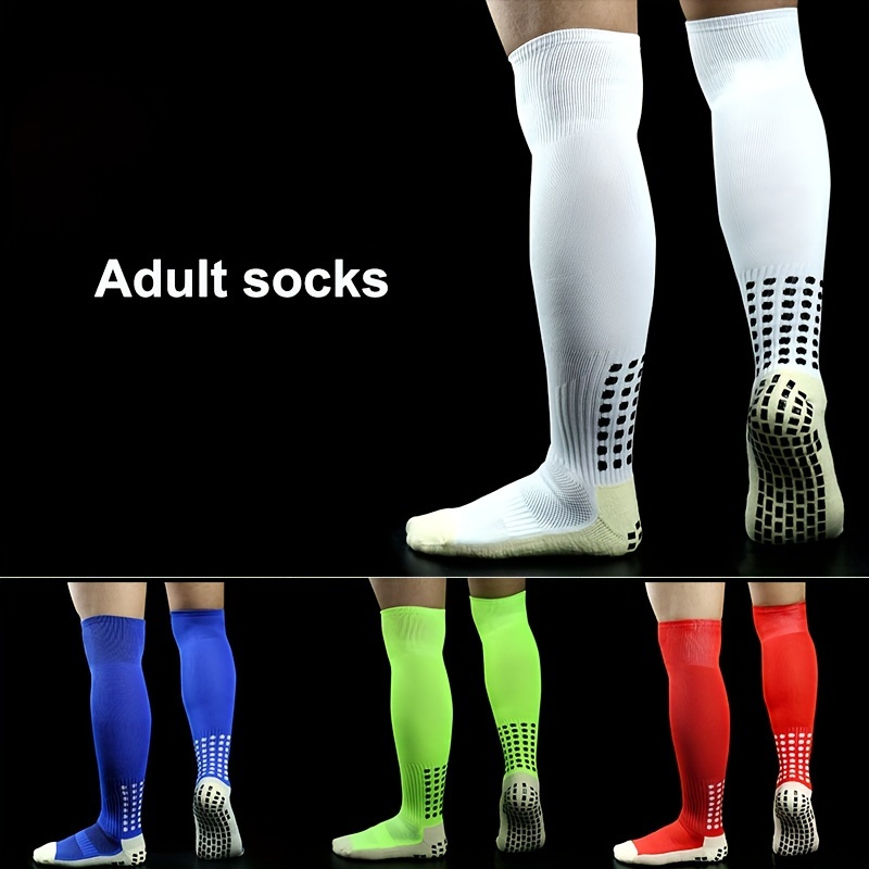 

A Pair Of Men's Color Matching Over The Knee High Socks, Breathable Comfy Anti-slip Long Stockings, Men's Trendy Socks