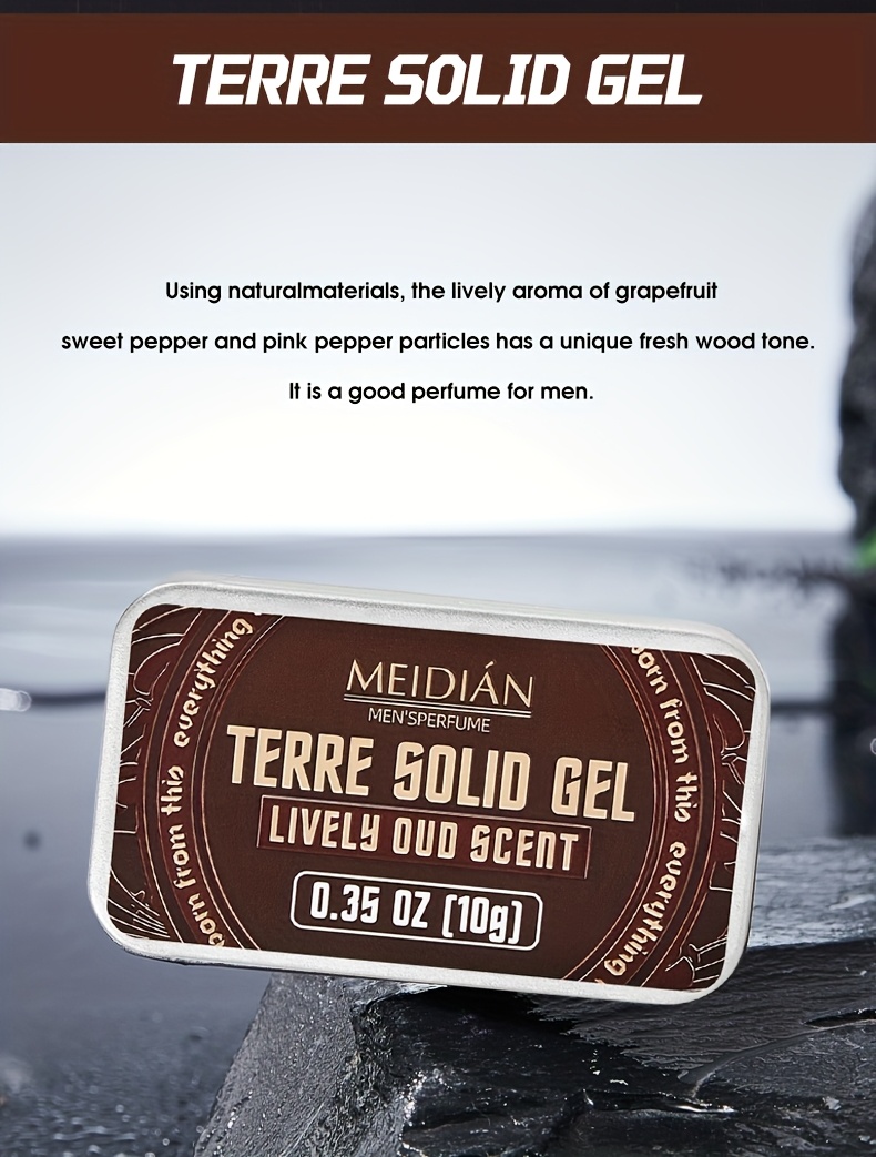 Men's Portable Solid Perfume Case, Refreshing and Long-lasting Solid Balm, 4 Fragrance Types, Suitable for Dating and Daily Use, Ideal Gift 10g*4