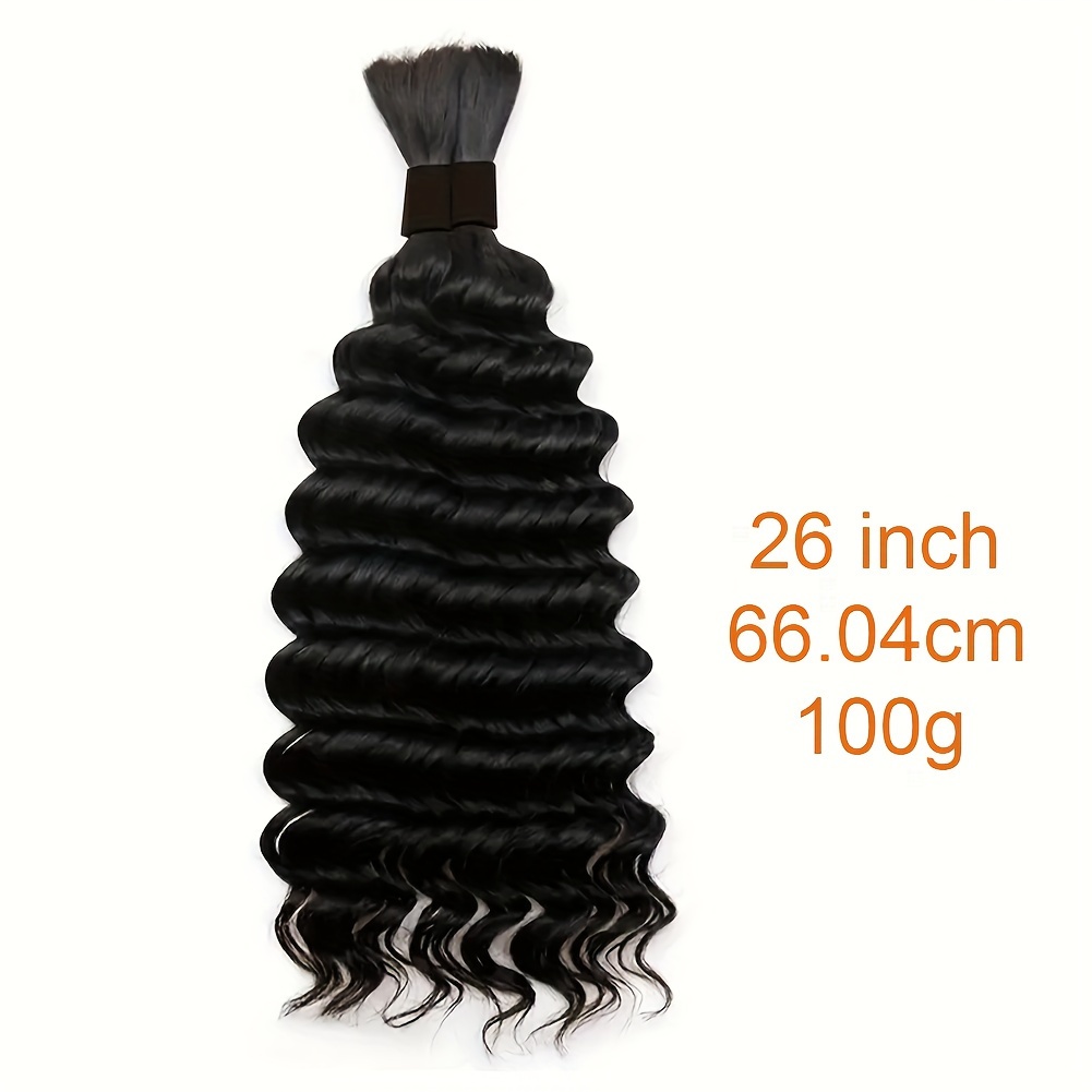 Deep Wave Bulk Human Hair For Braiding No Weft (2bundles ) - Temu United  Kingdom