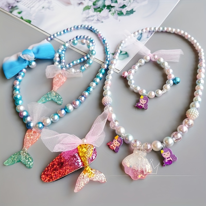 150pcs Imitation Pearl Beads, 3-8mm Double Hole Round ABS Plastic Loose Beads for DIY Crafts and Jewelry Making Accessories