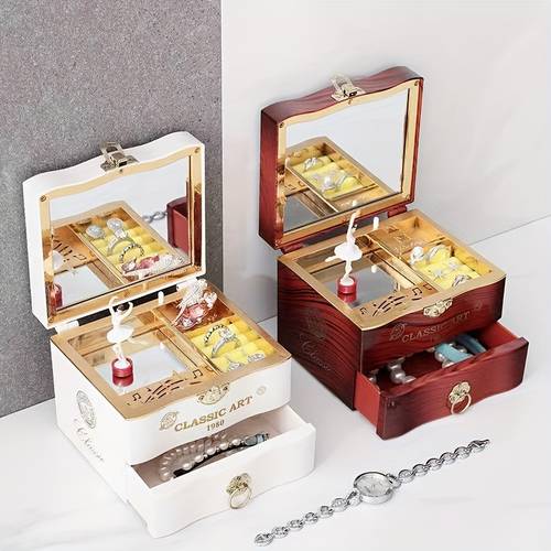 1pc music box that jewelry box rotating ballet music box jewelry storage music box home decor storage jewelry boxes