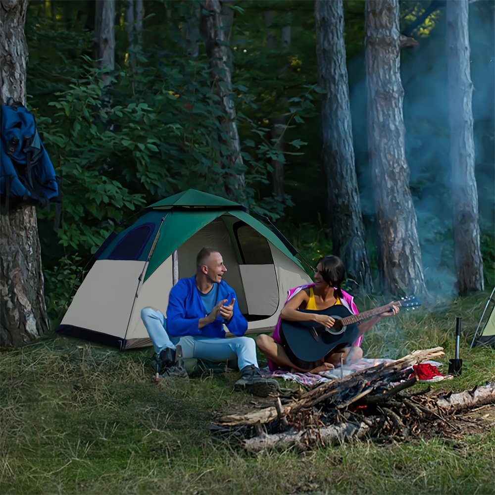 Camping Tents Person Instant Up Tent for Camping Waterproof Cabin Tents  for Camp Up 2in Family Dome Tent with Sun Shelter for