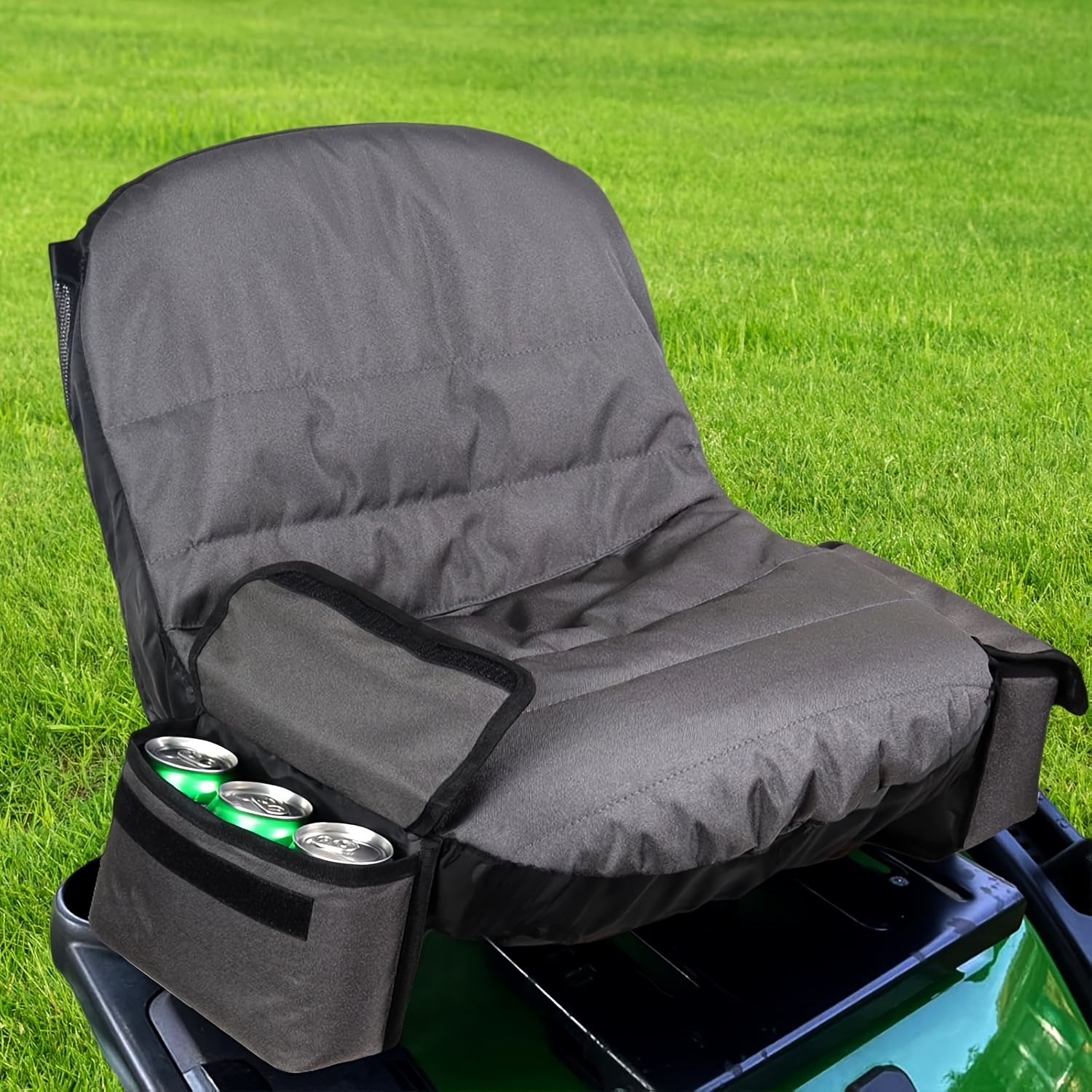 

Binazon Heat-resistant 600d Oxford Fabric Riding Lawn Mower Seat Cover With Dual Storage Pockets, Tractor Seat Cushion Protector, Fits Most Lawnmowers