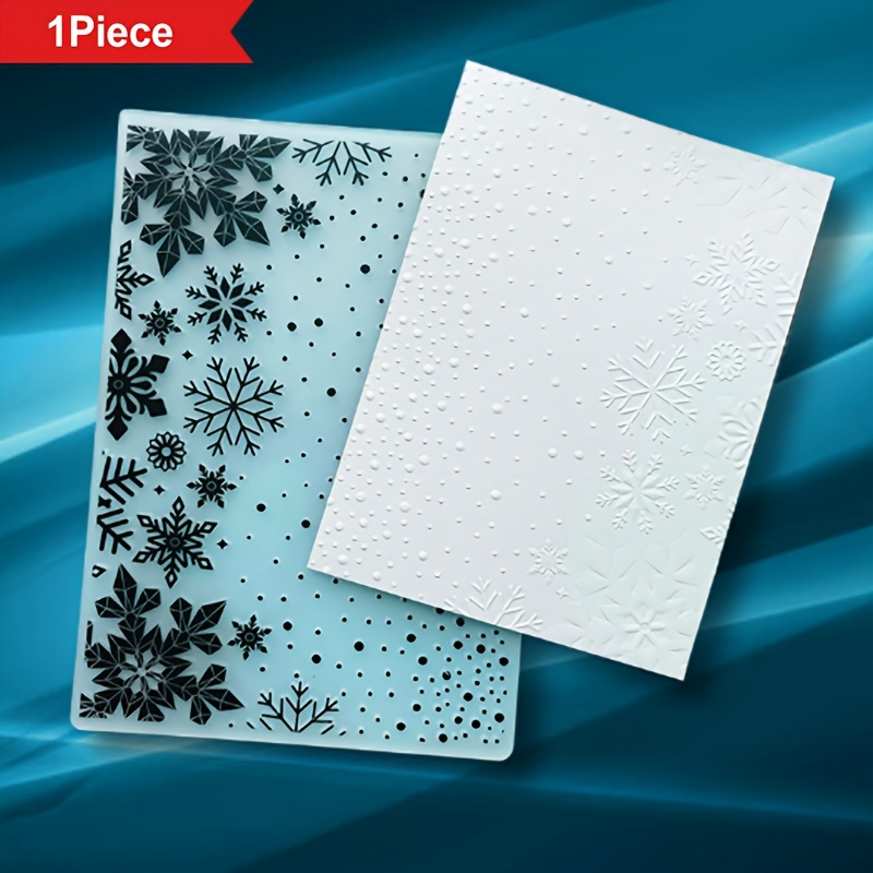 

Christmas Embossing Folder For Diy Scrapbooking, Transparent 3d Texture Card Making Template, Plastic Craft Paper Tool For Photo Albums, Scene Design, Newly