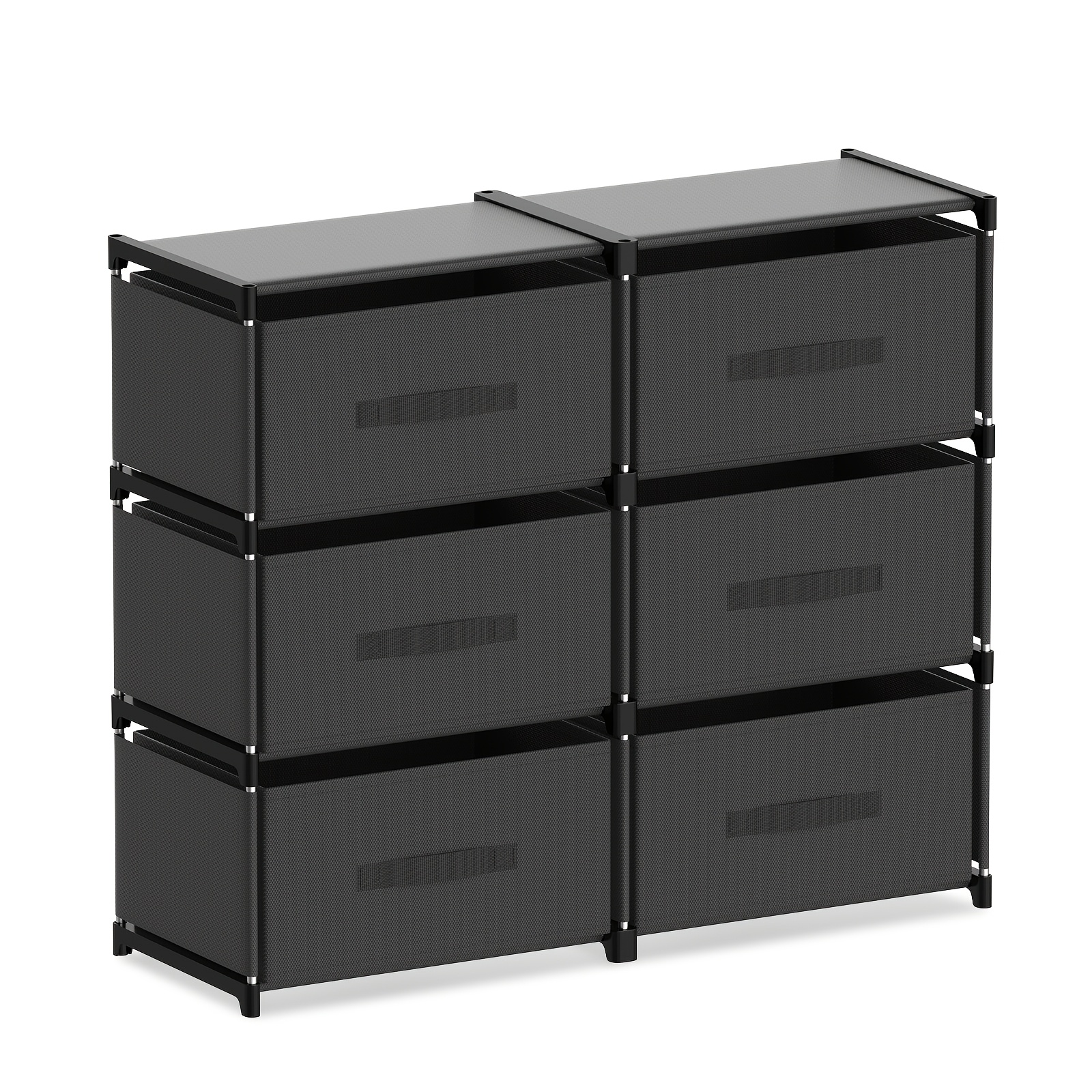 Image of Drawer Fabric Dresser, Sturdy Metal Frame Storage Cabinet, Pull-out Fabric Drawers Organizer For Clothing, Socks, Additions, Storage Drawer Units