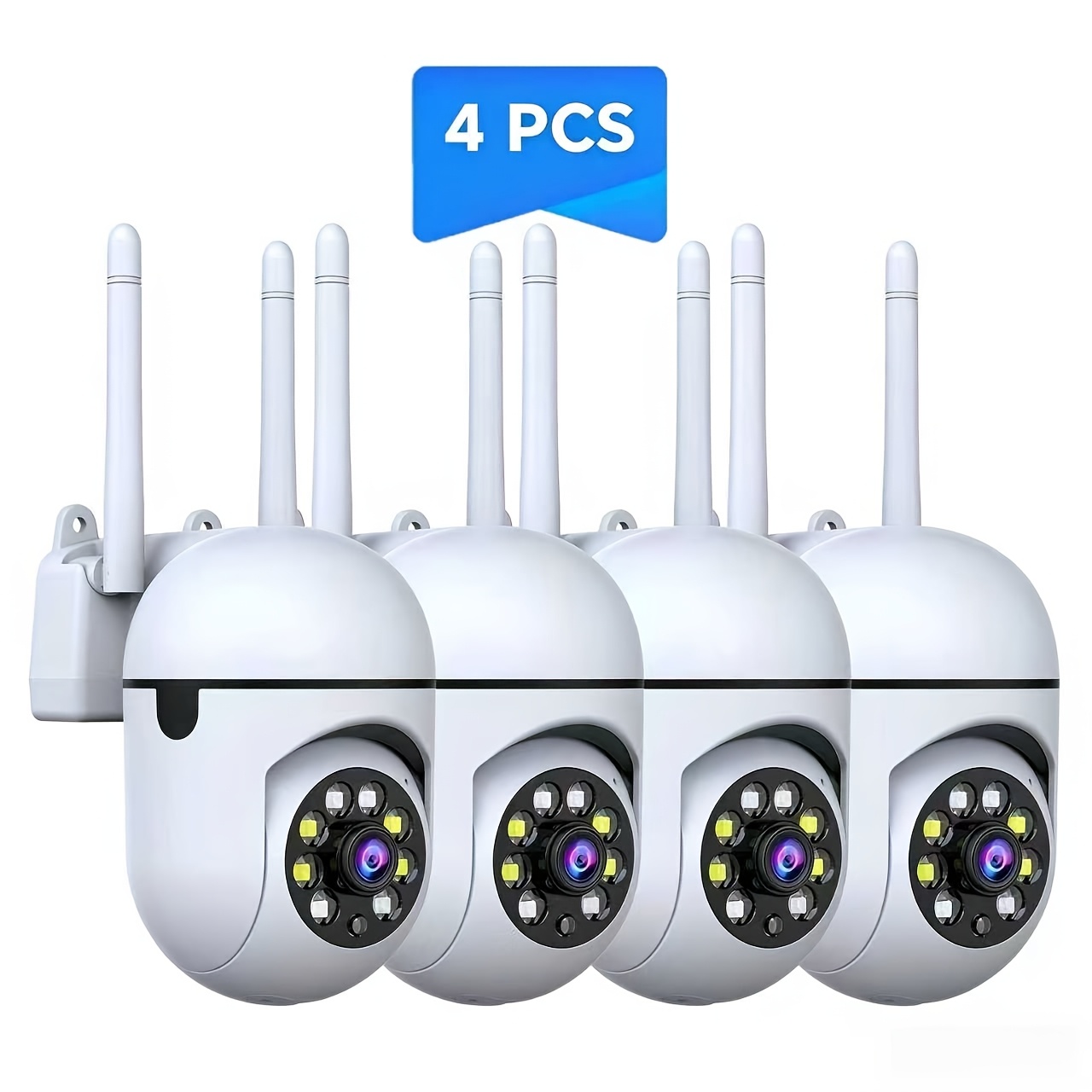 TEMU 2/4pcs 5g Wireless Wi-fi Security Cameras For Indoor/pet/family Use, Ai Functions And 360° Pan/tilt/zoom, Color Night Vision, Motion Detection &