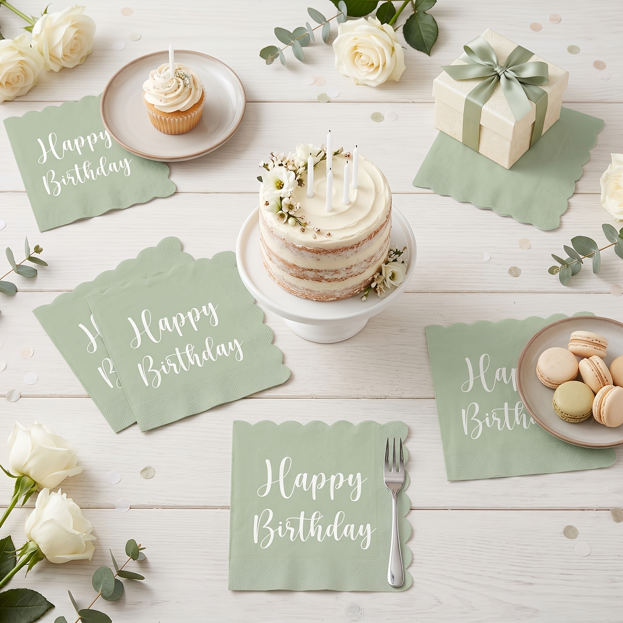 TEMU 25pcs Sage Green 