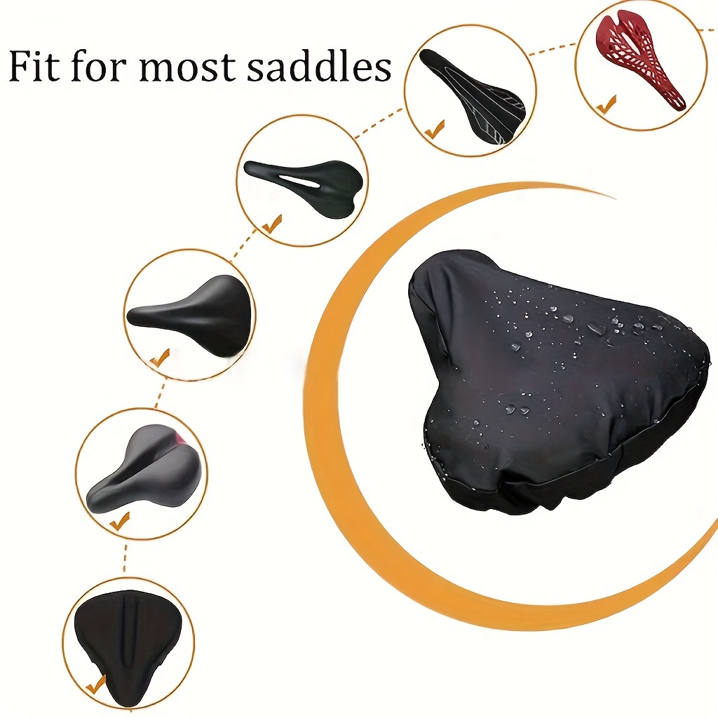 

Waterproof Silicone Seat Cushion Cover, Saddle Rain Cover For Bicycle Electric Vehicle, Saddle Cover