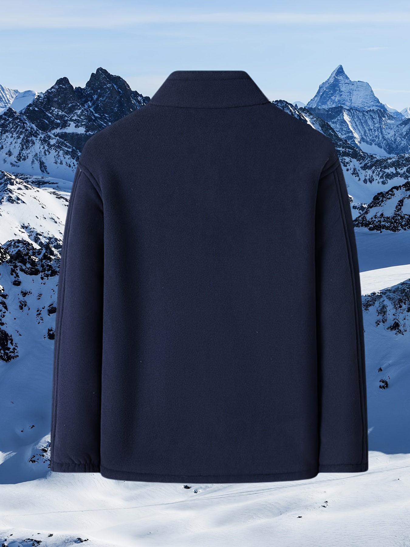 womens stand collar zip up casual jacket cozy fleece lined warm sportswear with pockets long sleeves and front zipper   fall winter outdoor activities autumn winter apparel functional fashion soft texture navy blue 2