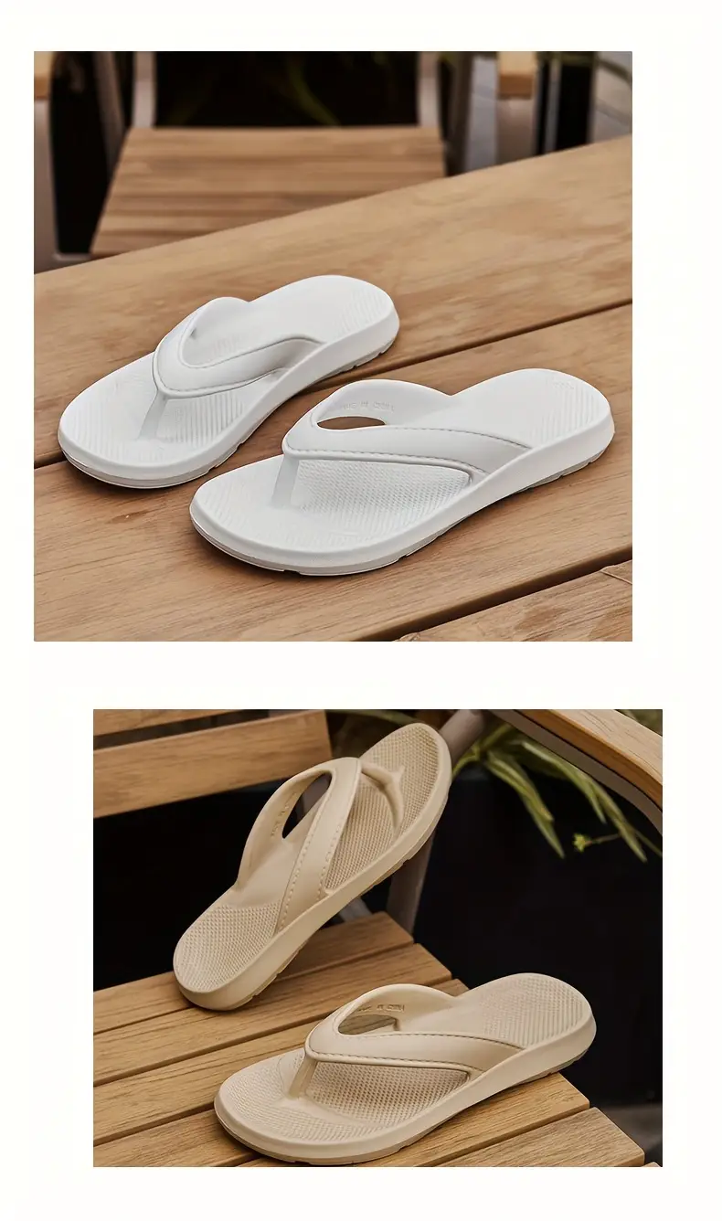 womens elegant arch support flip flops slip on sandals with eva soft cushioned summer beach slippers in white casual footwear slipon footwear durable traction footwear Product details 7