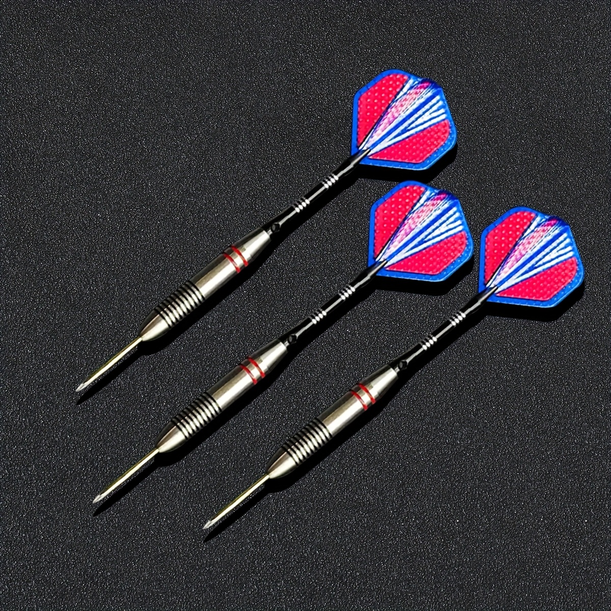 TEMU 3pcs Stainless Steel 24g Professional Dart Set, Universal Fit For Training And Competition, Sturdy And For Players Age 14 And Up, Jh