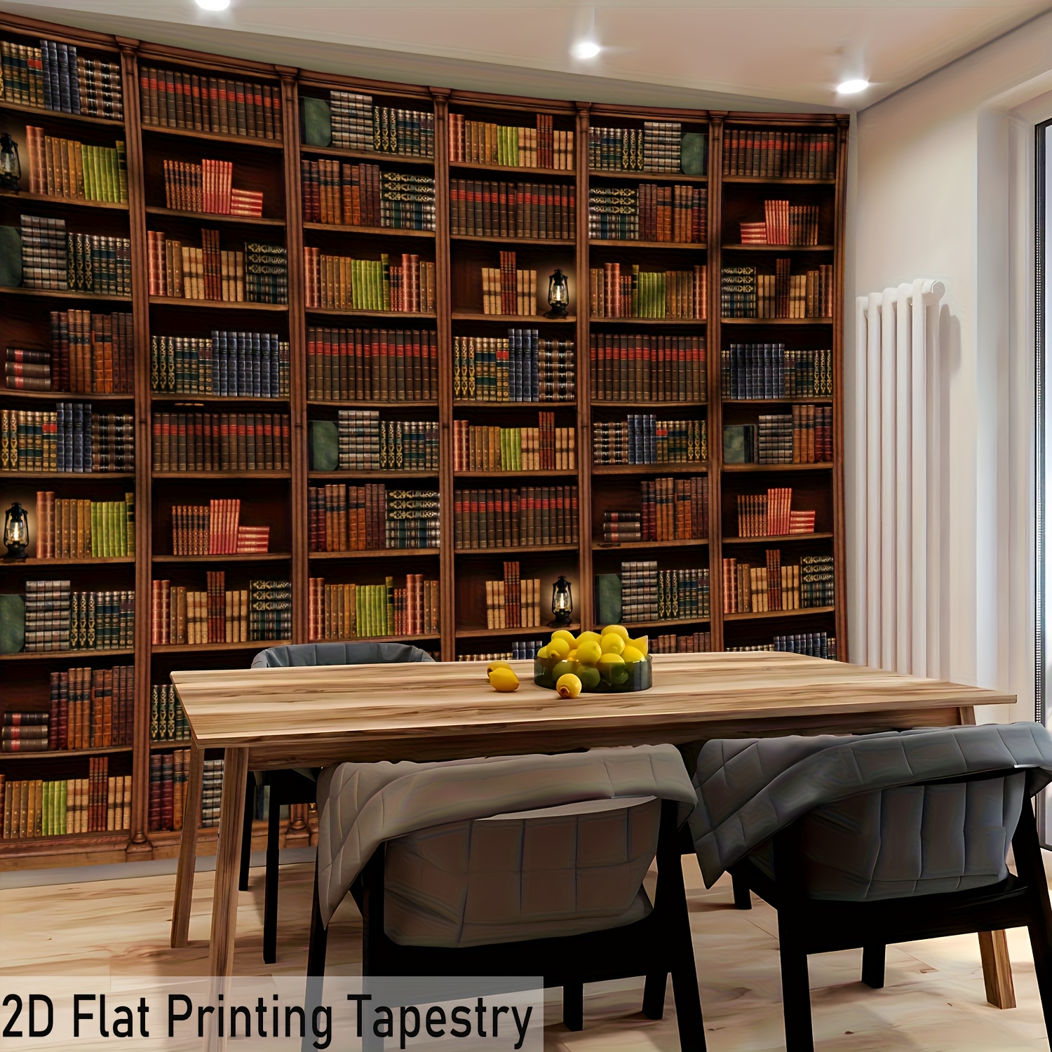 Arazzo da parete con libro del sapere decorazione salotto ufficio_voghion.com