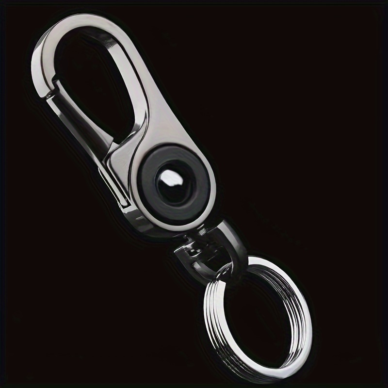 TEMU Men' Keychain Pendant Metal Waist Hanging Buckle Creative Ring Hanging Ornament Business Lock Key Buckle