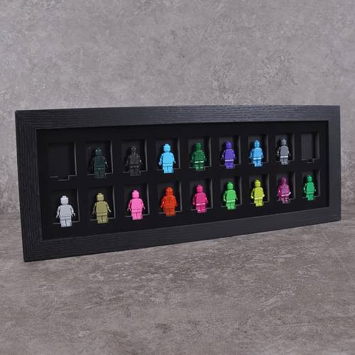 18 grid black display risers stands frame display case wall hanging craft shows racks for doll building block figurines collectibles