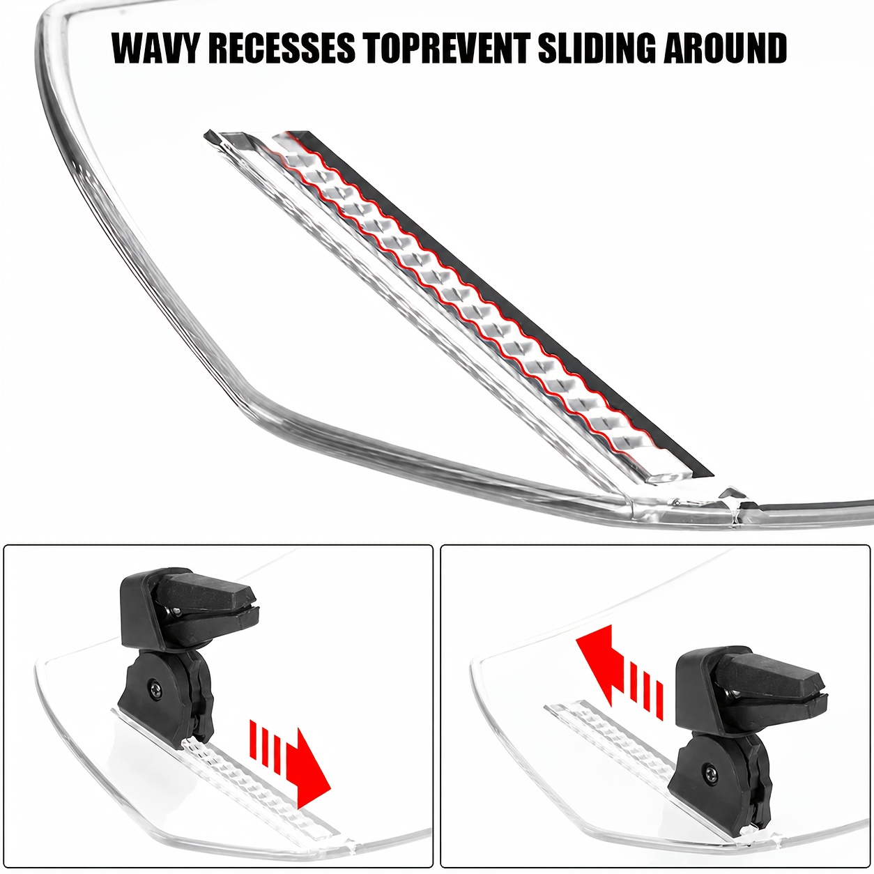 TEMU Universal Motorcycle Transparent Adjustable Windshield Extension With Dual Brackets Installation. This Wind Deflector Reduces Wind Pressure And