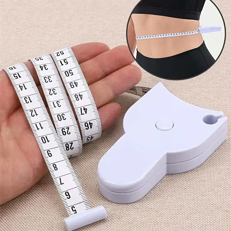 TEMU 1pc Heavy-duty Locking Sewing Tape Measure With Metric & Imperial Scale - Retractable Tailor' Measuring Tape Suitable For Sewing, Dressmaking,