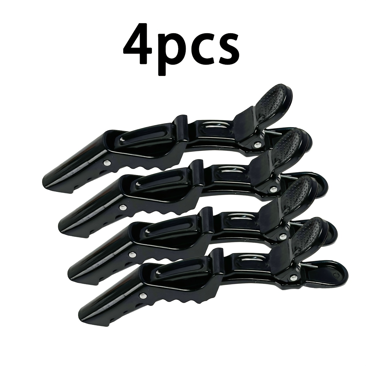 TEMU 4pcs Hair Styling Duckbill Clips, Alligator Clips, Haircutting Clips, Hair Styling Clips For Sectioning, Styling, , And Dyeing, Long-bill