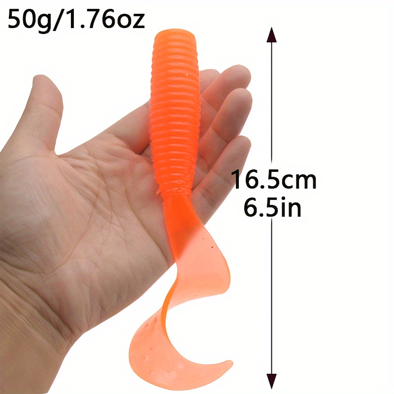 

6.5 Inch Soft Plastic Fishing Bait - Suitable For Bass, Trout, And Walleye - Pvc Material - Perfect For Freshwater And Saltwater Fishing