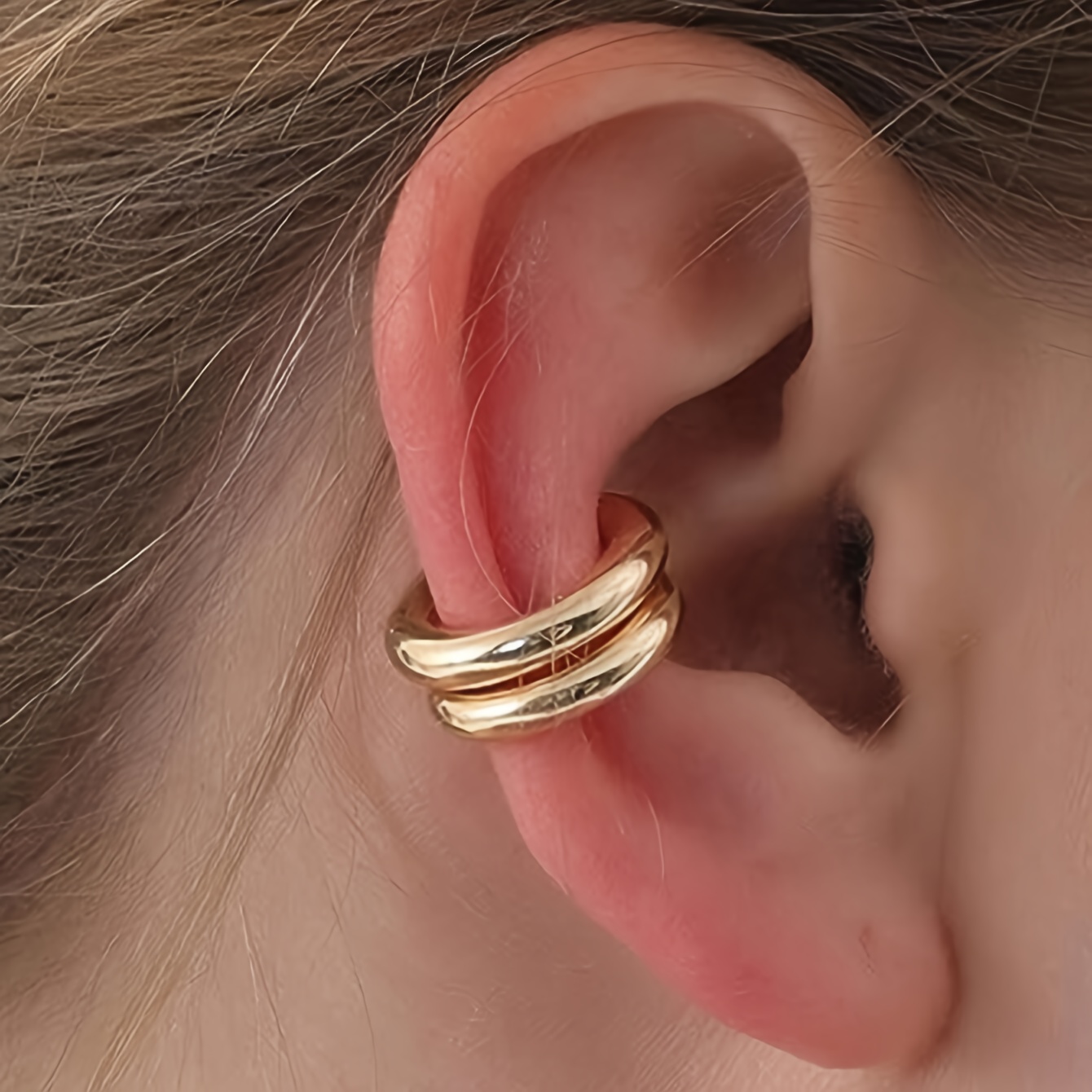 2pcs Easy Elegant Women's Metal Non-piercing Clip-on Earrings, Mini Ear Clips, Suitable For Everyday Versatile Wear, Wear, Exquisite Gifts