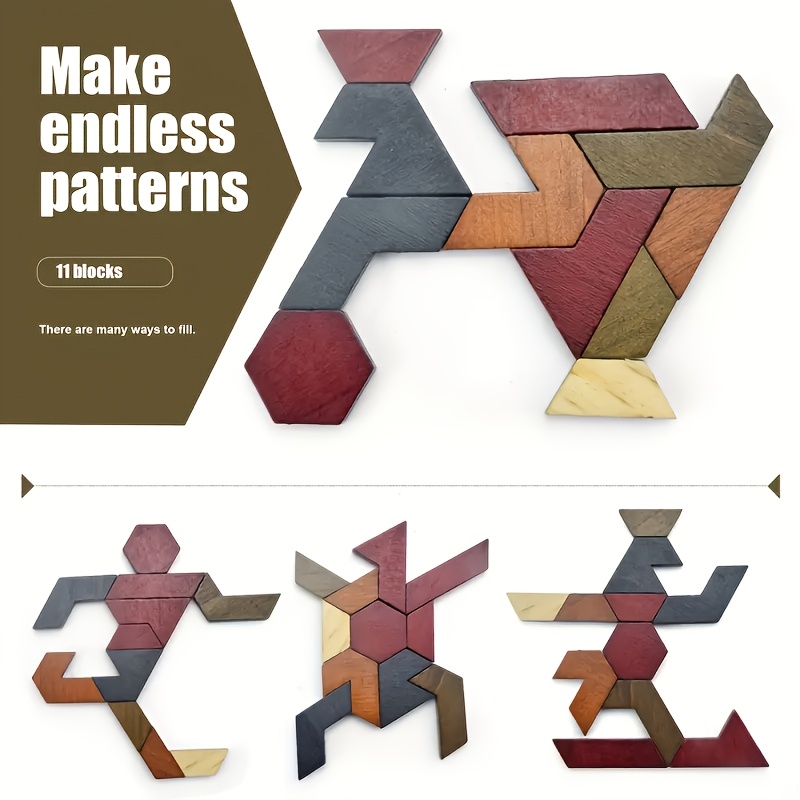 Wood Hexagonal Puzzle Toy | Sorting Stacking & Peg Insert Game