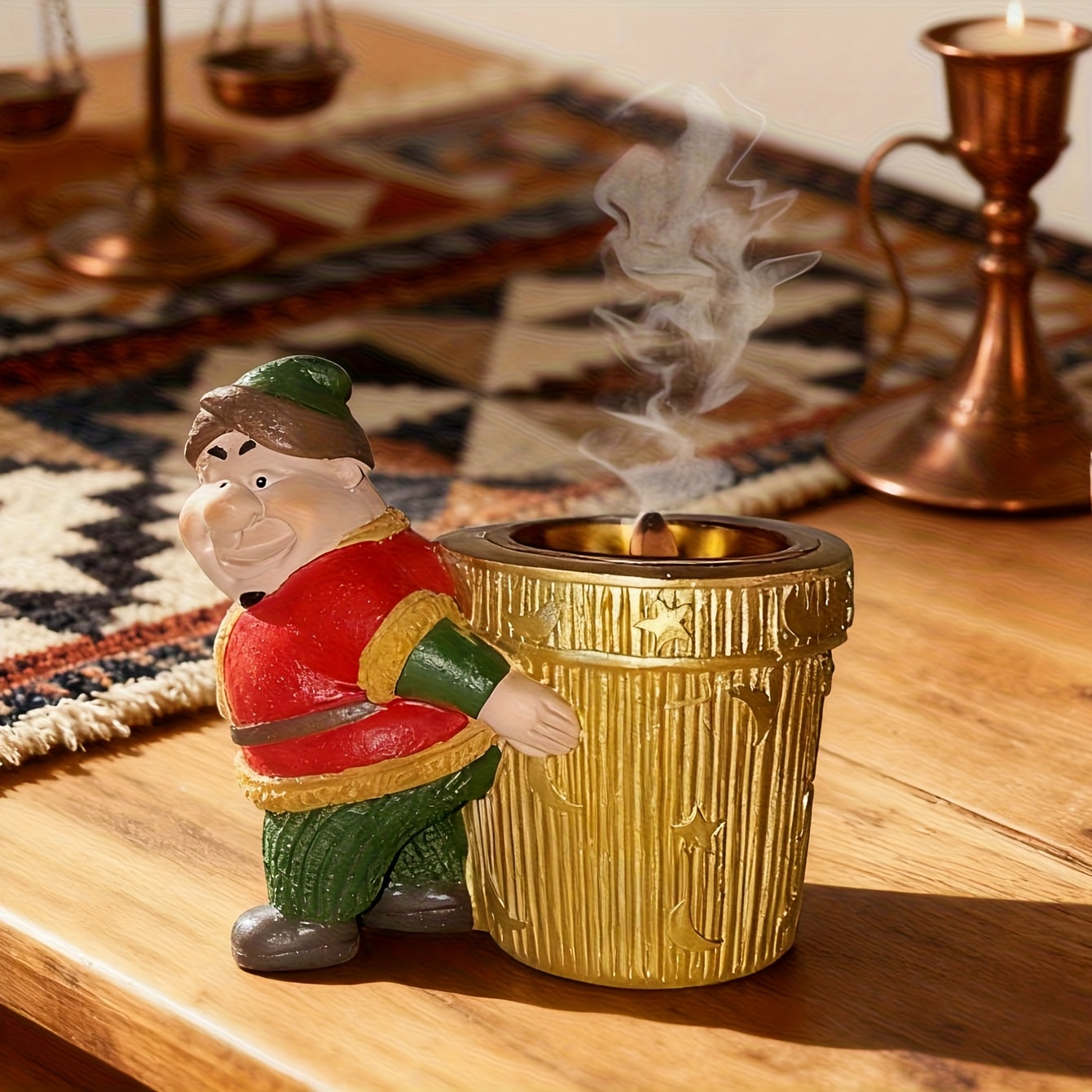 1pc handcrafted  ern figure resin sculpture incense holder hand painted hand made   statues for home garden art ramadan easter christmas thanksgiving gifts no scent burner only durable resin cultural decor Product details 0