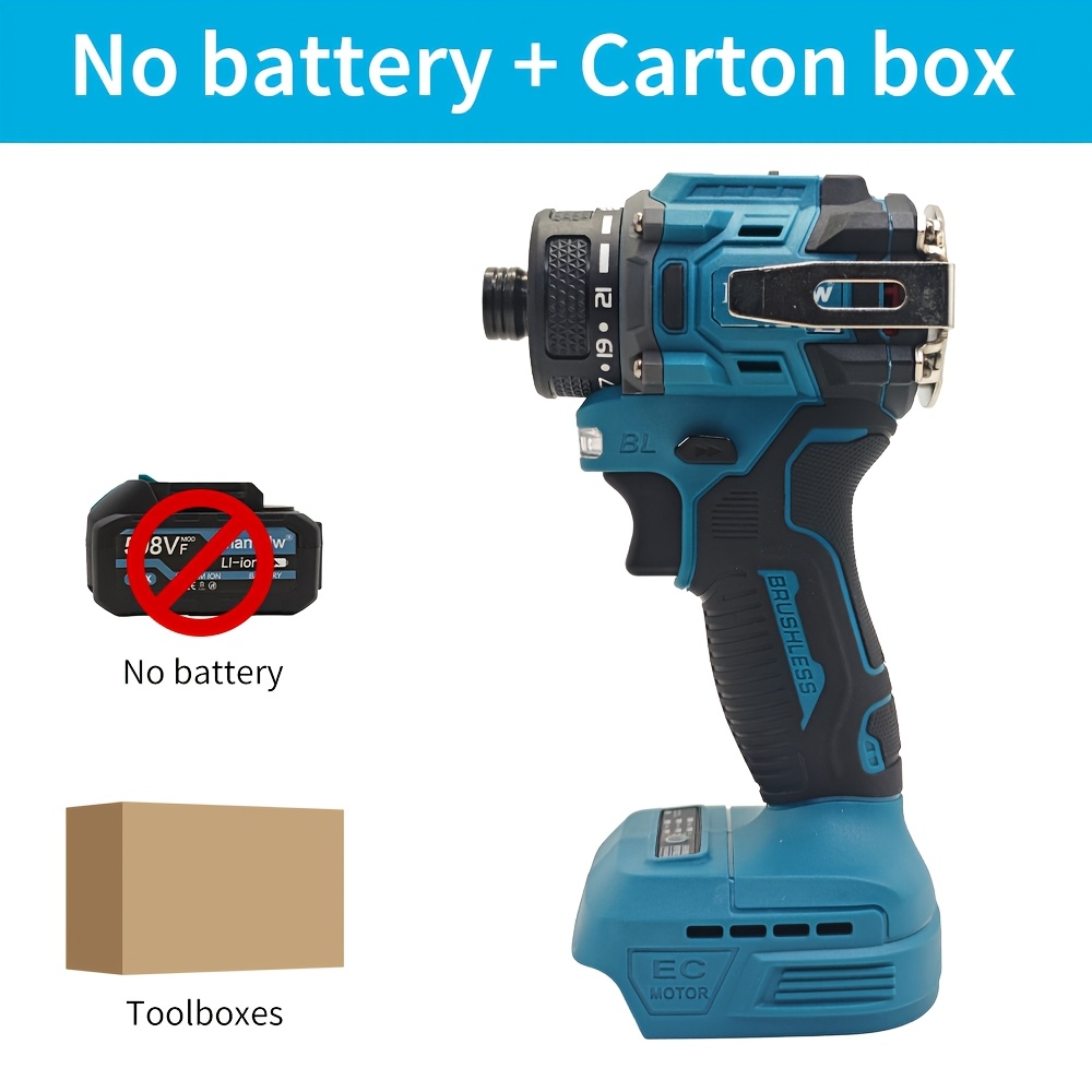 Image of Mamidw High-torque Cordless Electric Screwdriver, Variable Speed, /reverse Switch, Hard Rotating Shaft, Intelligent Clutch , (tool ) For Makita 18v Battery