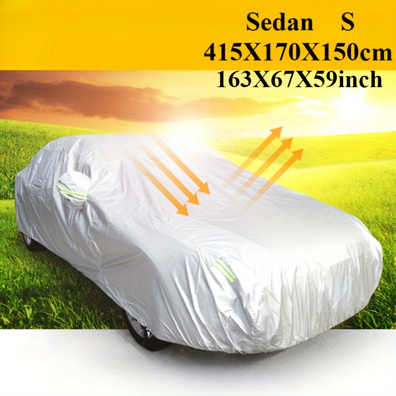 TEMU Housse de voiture Protection extérieure intégrale Housse de neige Pare-soleil Housse de protection -poussière Universelle pour à hayon SUV