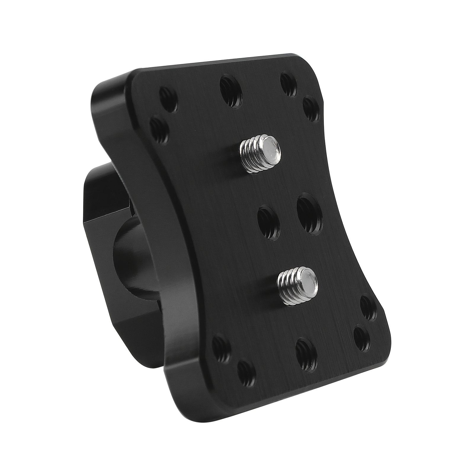 TEMU Universal Motorcycle Gps Mount Bracket For 12mm Handlebar Adjustable Positioning Metal Construction Black, Without Battery