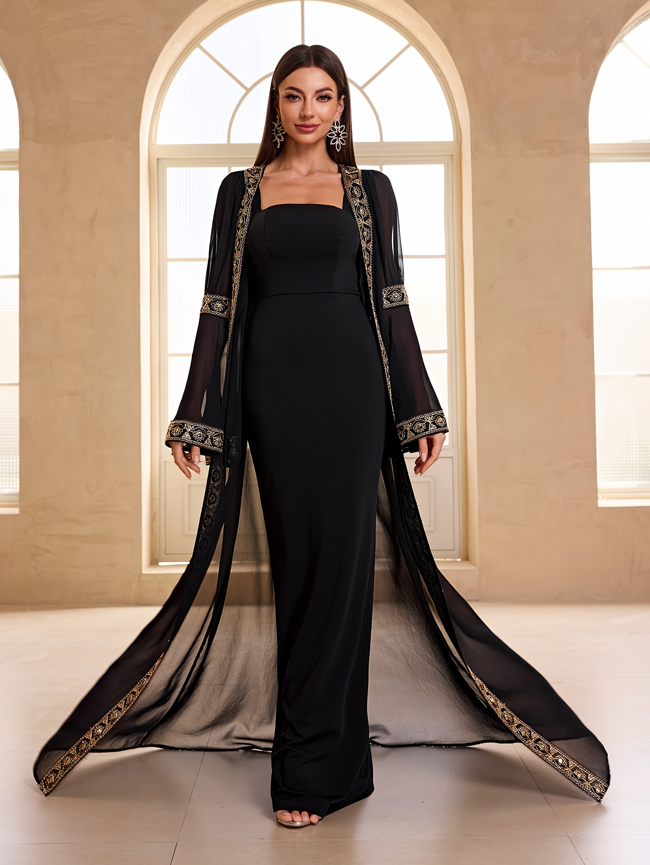 green emerald velvet dress Malaiqa Arabic Dress – anahco