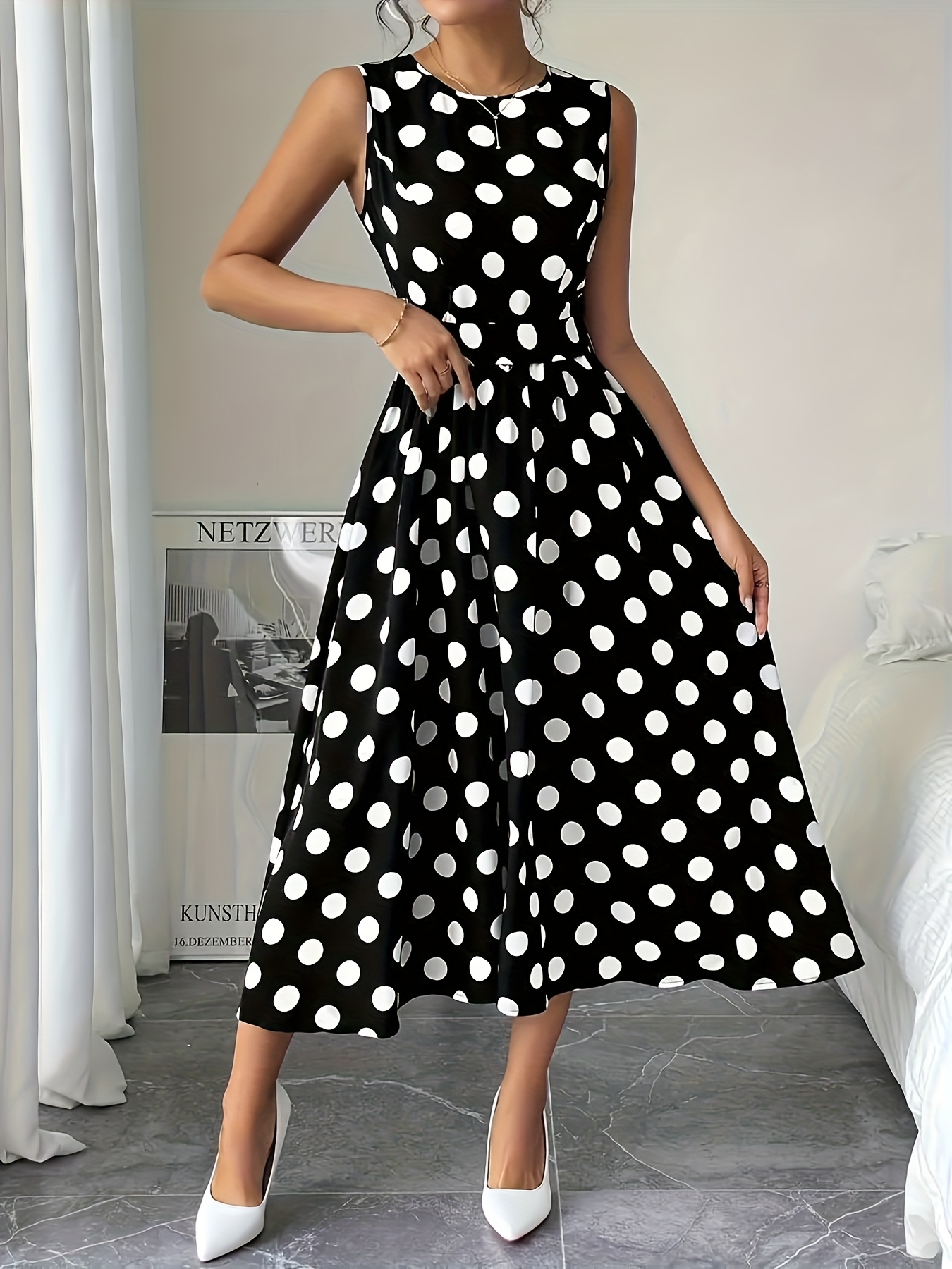 knee length dresses for ladies Asymmetrical Button-Down Wrapped Midi Dress main image 0