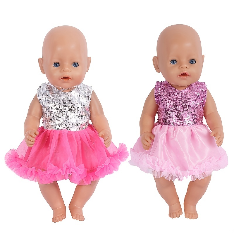 

17-18 Inch Toy Doll Sequin Dress 45cm Toy Doll Clothing Christmas Gift (excluding Dolls)