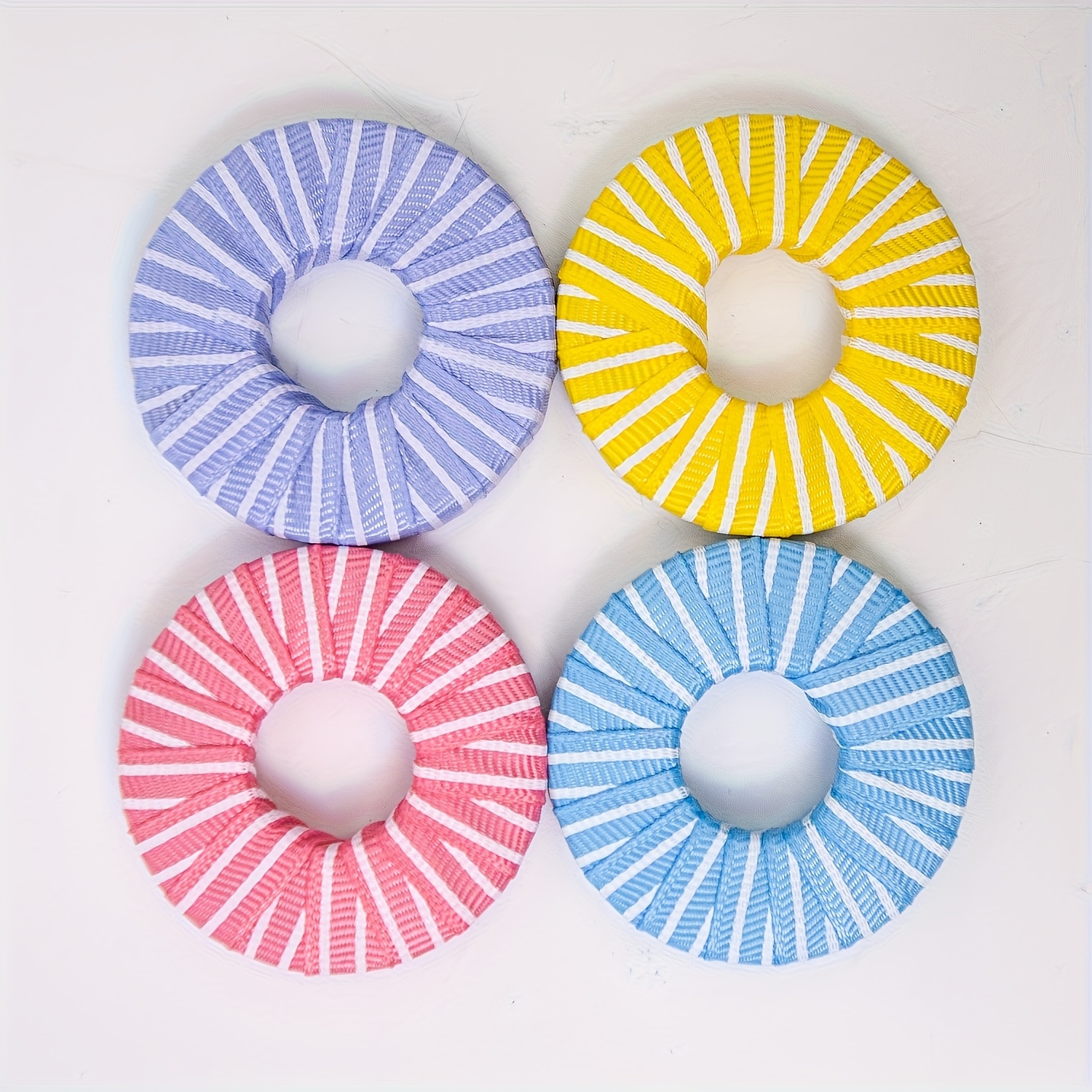 Image of 4pcs Colored Sewing Pattern Weights - Metal And Fabric Tailor Tools, Ideal For Quilting, Cutting And Crafting - Assorted Pastel Colors, Sewing Supplies Additions, Sewing Storage