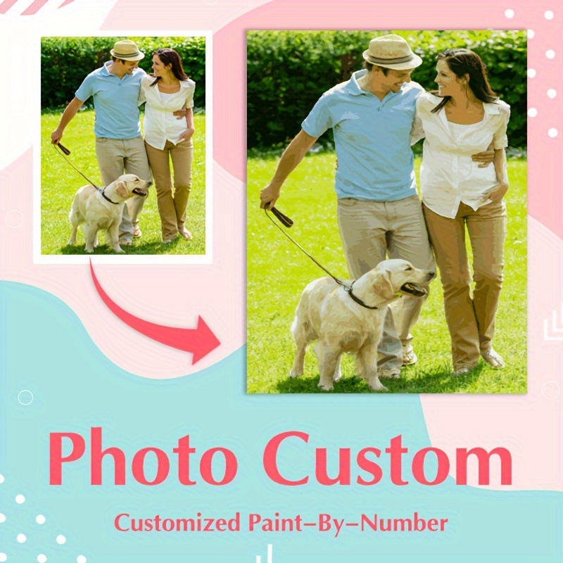

[customized] Photo Custom Diy Paint By Numbers Photo Customize Your Own Picture Drawing Coloring By Number For Diy Gift Home Decor 30x40cm/12x16in Without Frame