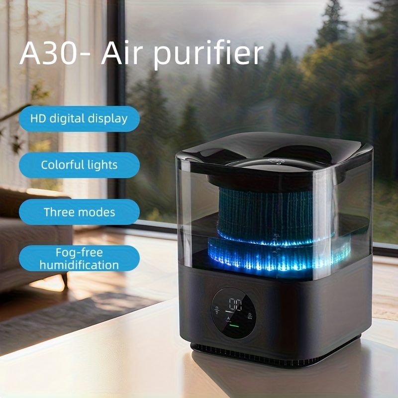 Dual-Function Air Purifier And Humidifier, Featuring Micro Mist Technology, a Touch Control Panel, And a Quiet Operation, Ideal for Use in Offices And Bedrooms
