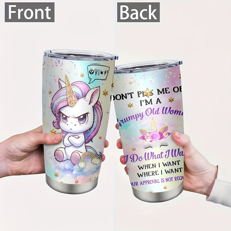 

20 Oz Steel Unicorn Lid, Unicorn , Reusable Insulated Mug, For , , And ,