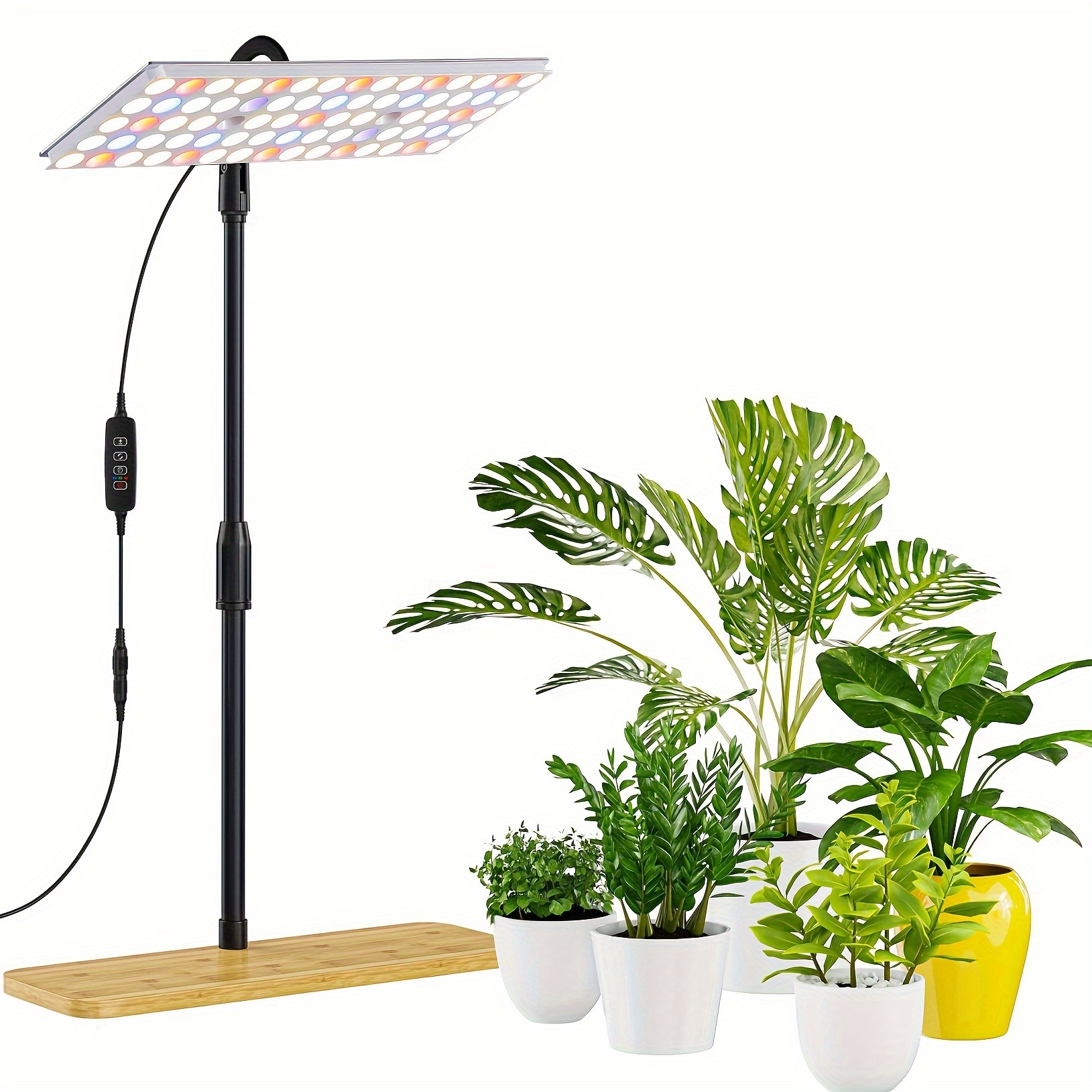 

Grow Light With Stand, Full Spectrum Led Plant Light For Indoor Plants, Height Adjustable Floor With 3h/9h/12h Timer, 3 Modes, 10 Dimmable Brightness For Various Plants Growth