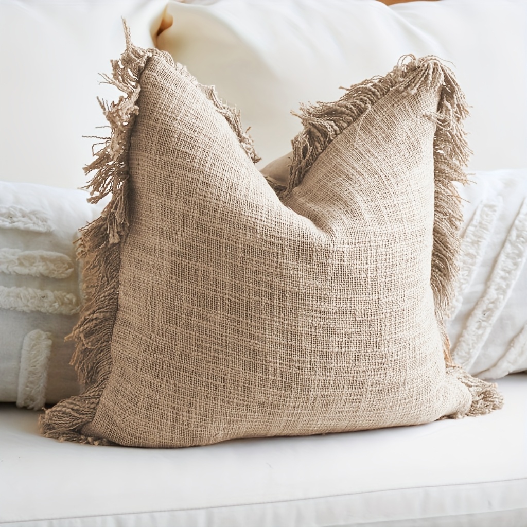 E-shop Bequemer Kissenbezug mit Fransen, Böhmischer Bauernhaus-Kissenbezug für Sofa Schlafzimmer Wohnzimmer Home Holiday Deko