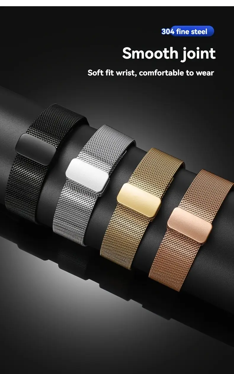 bracelets   en acier inoxydable pour for iwatch series ultra 9/8/se/7/6/5/4/3/2/1 - fermoir magnétique, bracelet en     à leau compatible avec les modèles 49 mm/45 mm/ /42 mm/41 mm/40 mm/38 mm détails 3