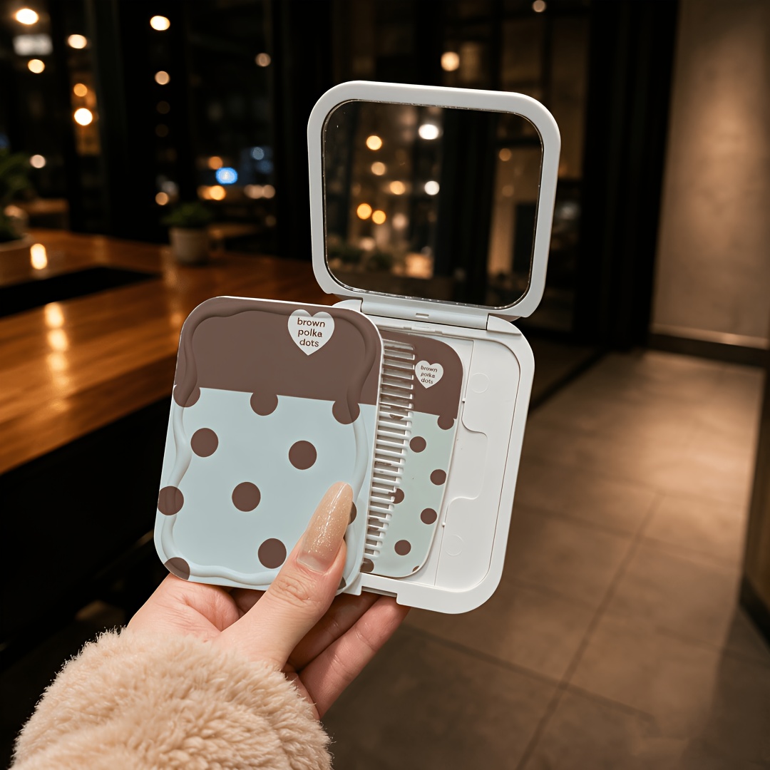 Cat Folding Makeup Mirror, Portable Mini Handheld Design