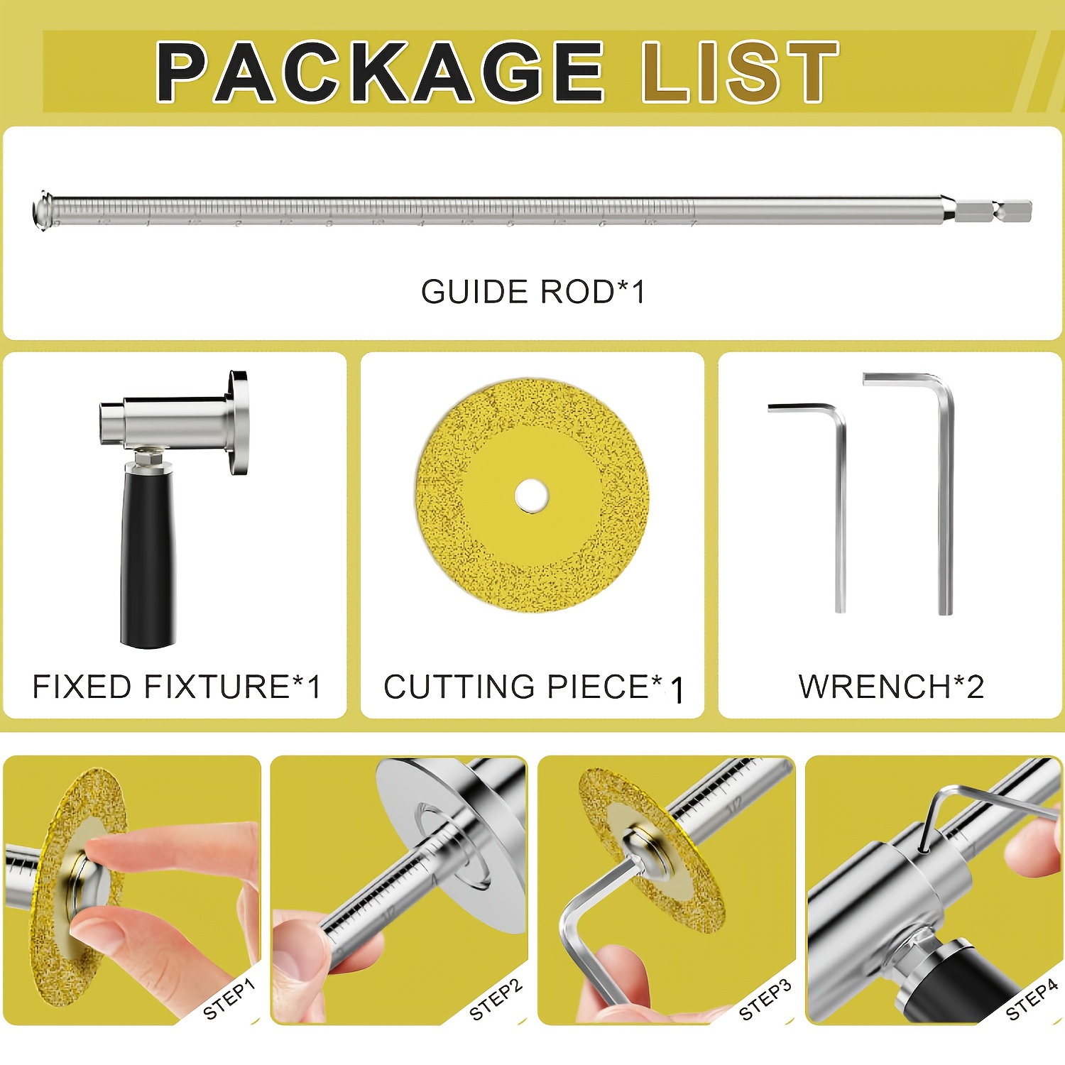 PVC Inner Pipe Cutting Tool – Stainless Steel With Diamond Grinding Wheel, 7" Adjustable Depth, Cuts 1.5" To 8" Pipes, Works With Drill Drivers